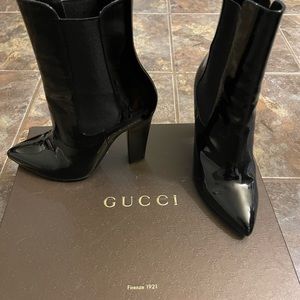 Black patent Gucci boots size 37